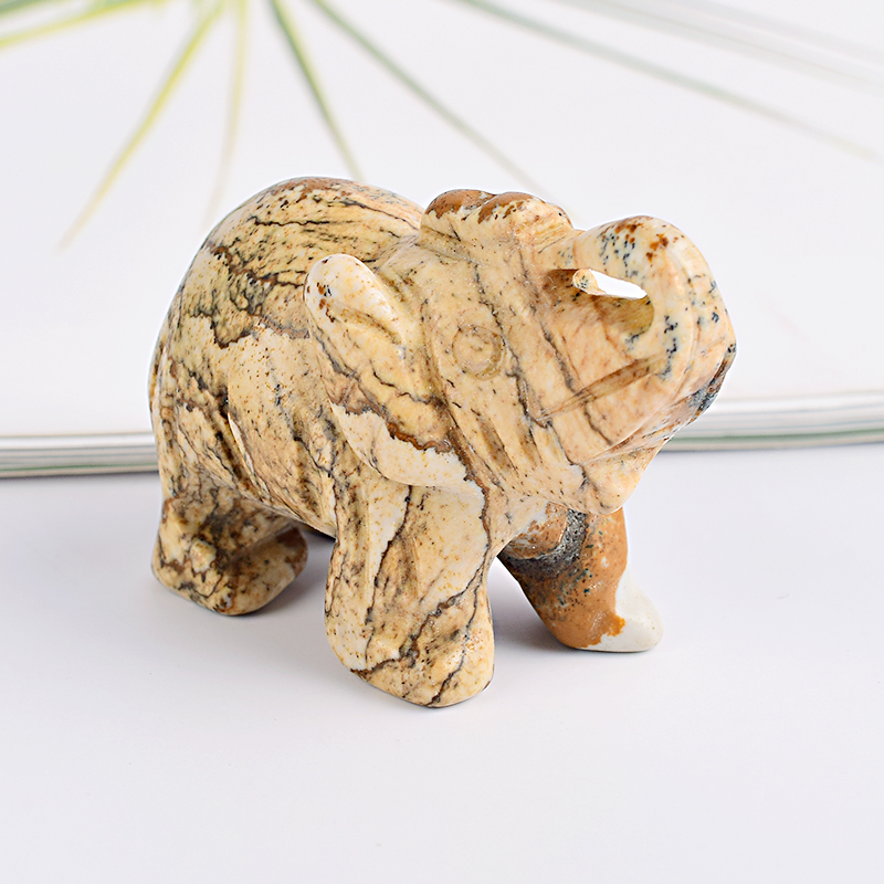 quartz elephant figurines