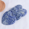 Heart-Shaped Natural Blue Spot Jasper Gua Sha Facial Massage Natural Scraping board Body Scraper Crystal Scratching
