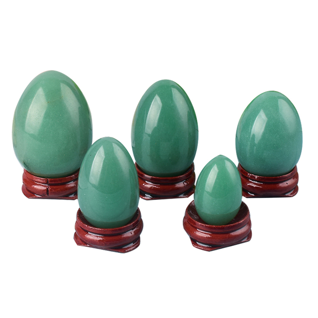 Undrilled Green AventurineYoni Eggs Massage Jade egg to Train Pelvic Muscles Kegel Exercise