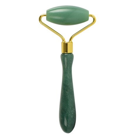 Single-end Green Aventurine Roller and Skin Gym Face Facial Roller for Face Massager Tool Wholesale